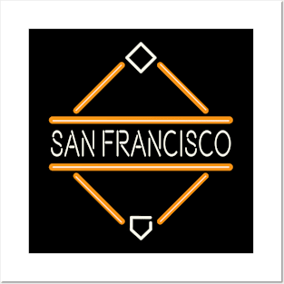 San Francisco Neon Diamond Posters and Art